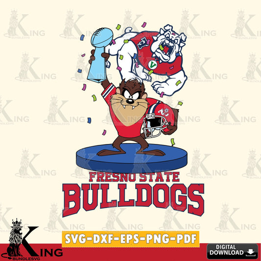 Fresno State Bulldogs Taz Trophy Podium SVG file, Cut file  , Digital Download , Instant Download, Taz svg, NCAA svg