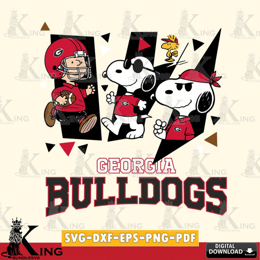 Georgia Bulldogs Peanuts Joe Cool SVG, Cricut, Cut file  , Digital Download , Instant Download, Peanuts svg, NCAA svg, Football svg, Sport svg
