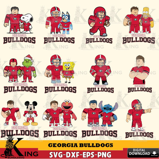 Georgia Bulldogs Roblox With Friends football NCAA Bundle SVG file , NCAA Cricut,  File cut , Digital Download , PDF File