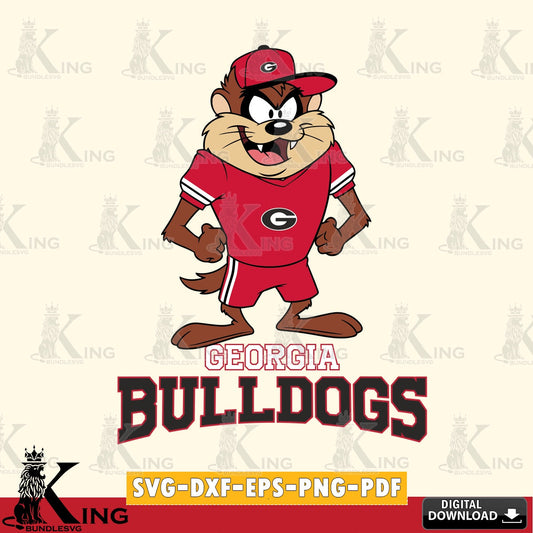 Georgia Bulldogs Taz Standing Pose SVG file, Cut file  , Digital Download , Instant Download, Taz svg, NCAA svg