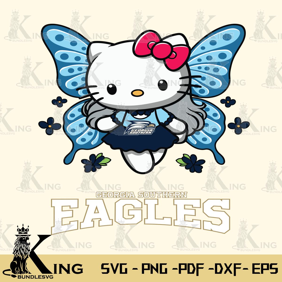 Georgia Southern Eagles Butterfly Kitty Charm Svg Eps Dxf Png File, Digital Download