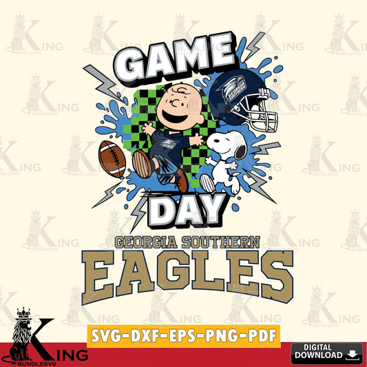 Georgia Southern Eagles Game Day Peanuts SVG, Cricut, Cut file  , Digital Download , Instant Download, Peanuts svg, NCAA svg, Football svg, Sport svg