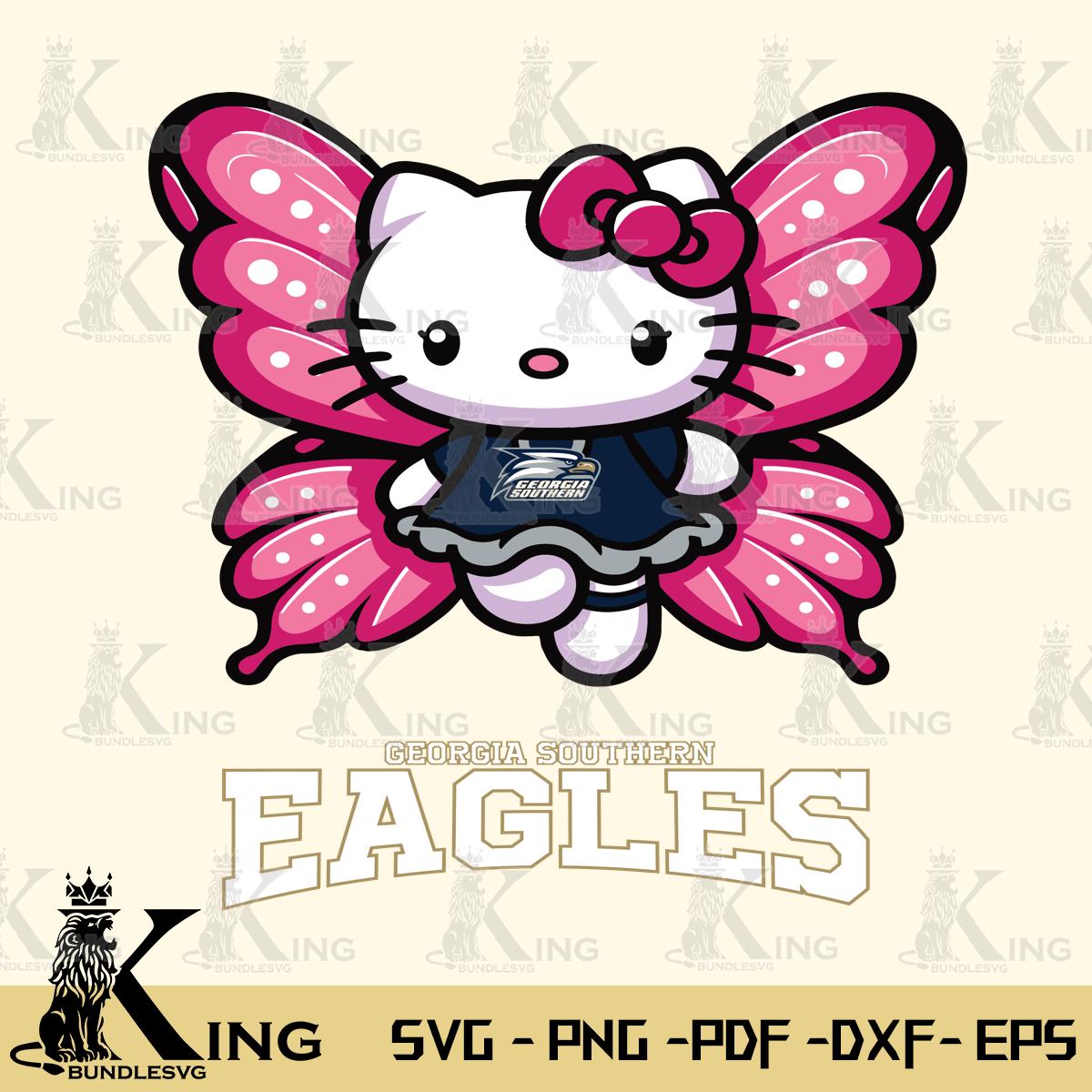 Georgia Southern Eagles Hello Kitty Dreamscape Svg Eps Dxf Png File, Digital Download