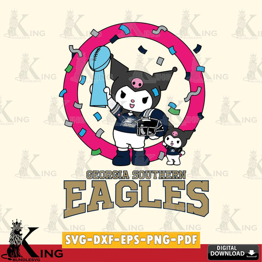 Georgia Southern Eagles Kuromi Football Champion SVG file, Cricut, Cut file  , Digital Download , Instant Download, Sanrio svg, Clipart