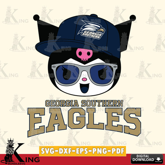 Georgia Southern Eagles Kuromi Football Cool SVG file, Cricut, Cut file  , Digital Download , Instant Download, Sanrio svg, Clipart