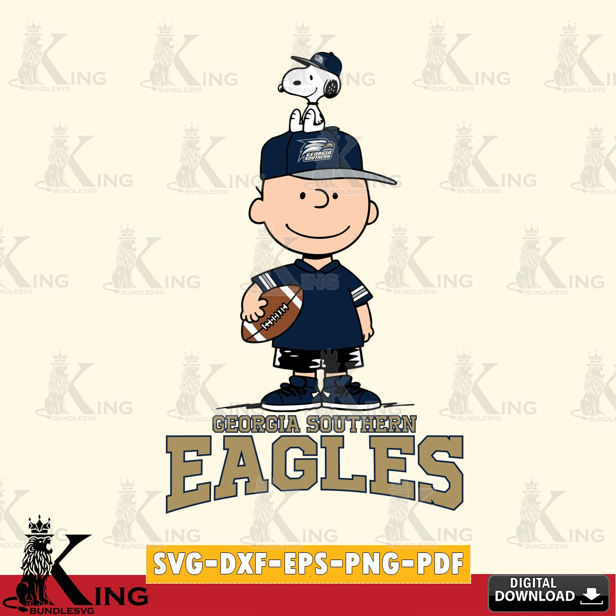 Georgia Southern Eagles Peanuts Football Rugby SVG, Cricut, Cut file  , Digital Download , Instant Download, Peanuts svg, NCAA svg, Football svg, Sport svg