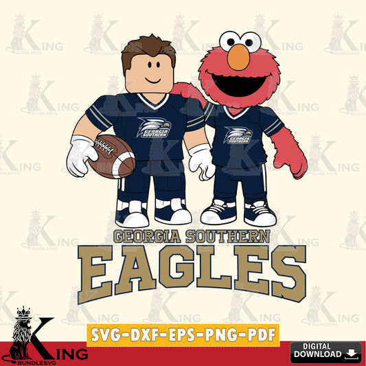 Georgia Southern Eagles Roblox & Elmo Football SVG file , NCAA Cricut,  File cut , Digital Download , PDF File