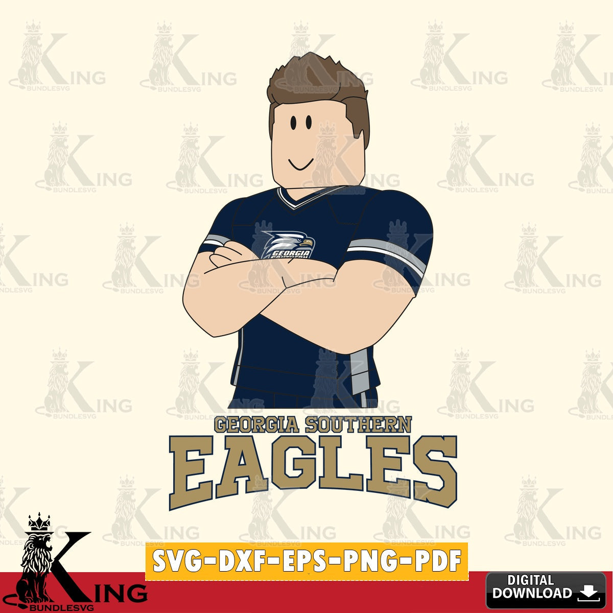 Georgia Southern Eagles Roblox Football SVG file , NCAA Cricut,  File cut , Digital Download , PDF File