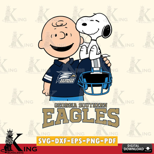 Georgia Southern Eagles Snoopy On Helmet SVG, Cricut, Cut file  , Digital Download , Instant Download, Peanuts svg, NCAA svg, Football svg, Sport svg