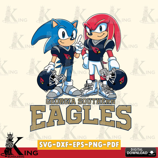 Georgia Southern Eagles Sonic And Knuckles Football SVG file, Vector , Digital Download , PDF File , Instant Download