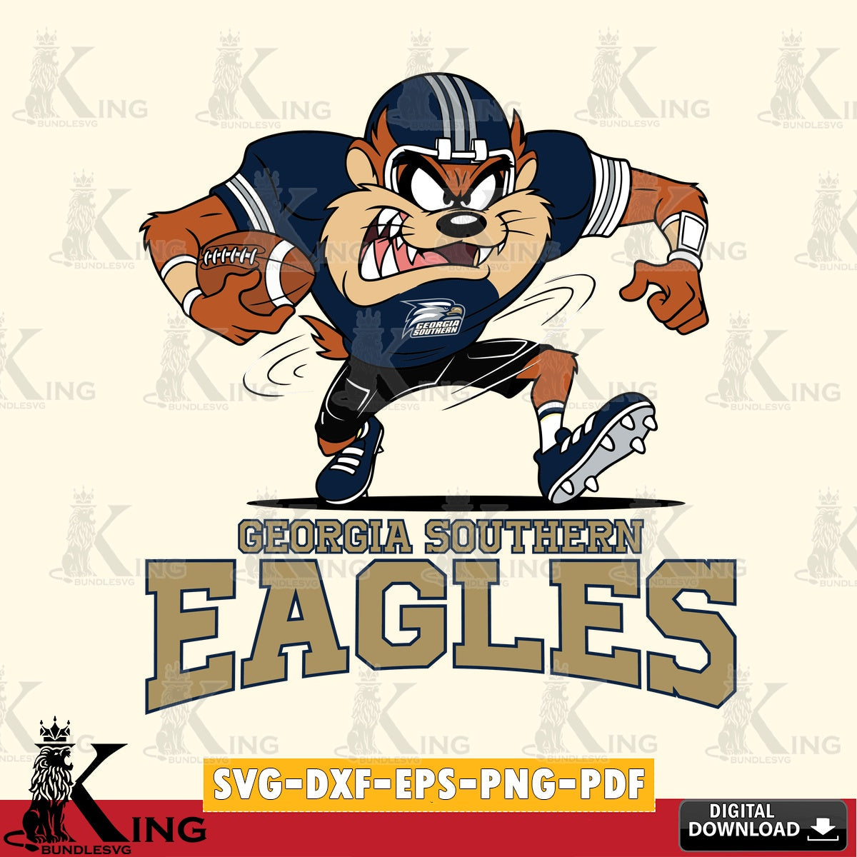 Georgia Southern Eagles Taz Football Helmet SVG file, Cut file  , Digital Download , Instant Download, Taz svg, NCAA svg