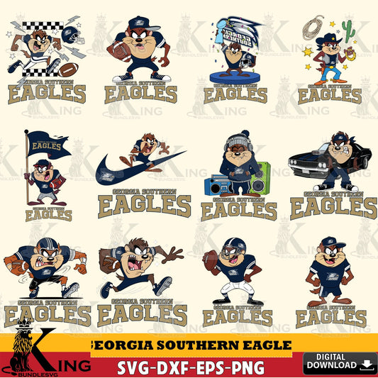 Georgia Southern Eagles Taz Football NCAA Bundle SVG file, Cut file  , Digital Download , Instant Download, Taz svg, NCAA svg
