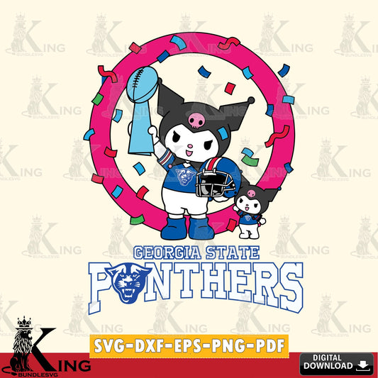Georgia State Panthers Kuromi Football Champion SVG file, Cricut, Cut file  , Digital Download , Instant Download, Sanrio svg, Clipart
