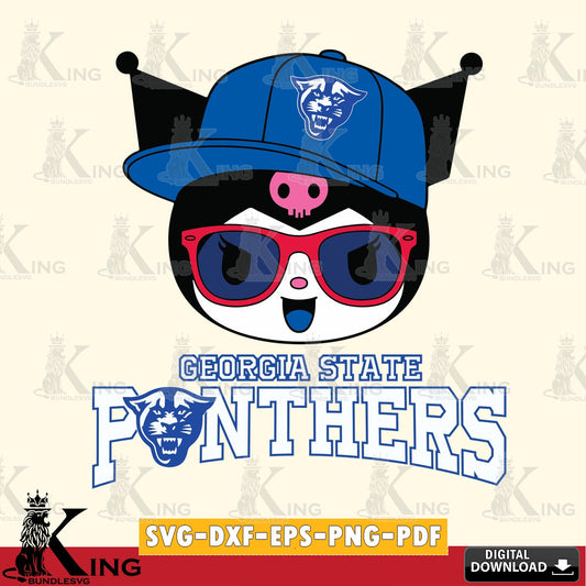 Georgia State Panthers Kuromi Football Cool SVG file, Cricut, Cut file  , Digital Download , Instant Download, Sanrio svg, Clipart