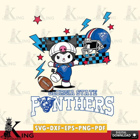 Georgia State Panthers Kuromi Game Day SVG file, Cricut, Cut file  , Digital Download , Instant Download, Sanrio svg, Clipart