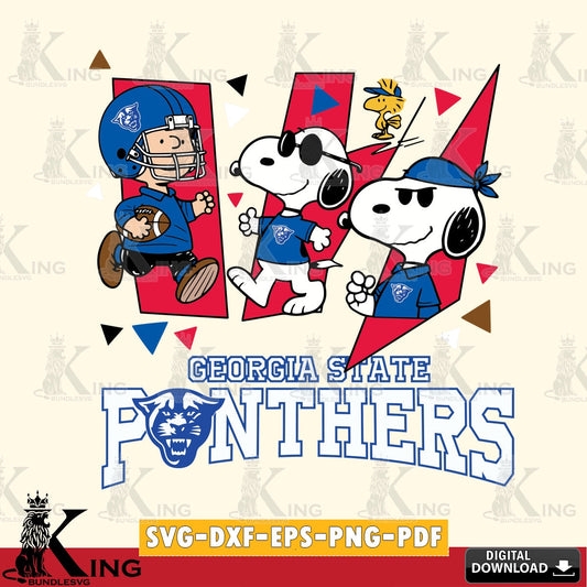 Georgia State Panthers Peanuts Joe Cool SVG, Cricut, Cut file  , Digital Download , Instant Download, Peanuts svg, NCAA svg, Football svg, Sport svg