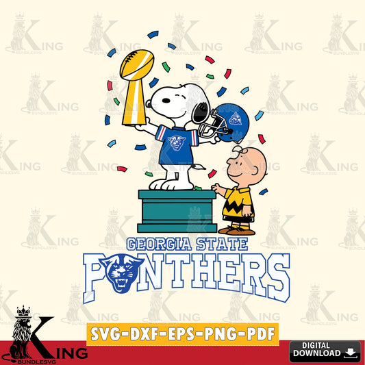 Georgia State Panthers Peanuts Winner SVG, Cricut, Cut file  , Digital Download , Instant Download, Peanuts svg, NCAA svg, Football svg, Sport svg