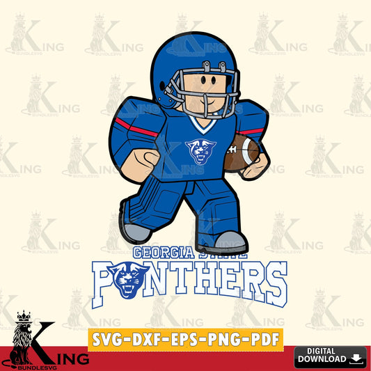 Georgia State Panthers Roblox Player Rugby SVG file , NCAA Cricut,  File cut , Digital Download , PDF File