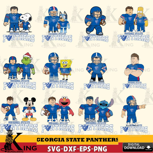 Georgia State Panthers Roblox With Friends football NCAA Bundle SVG file , NCAA Cricut,  File cut , Digital Download , PDF File