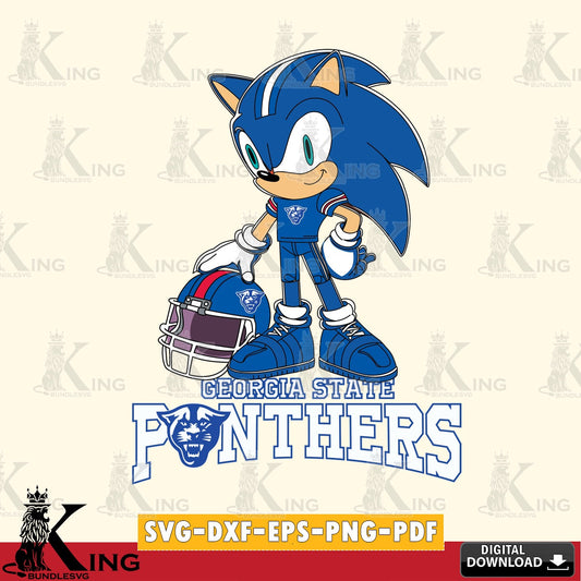 Georgia State Panthers Sonic Player Football SVG file, Vector , Digital Download , PDF File , Instant Download
