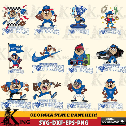 Georgia State Panthers Taz Football NCAA Bundle SVG file, Cut file  , Digital Download , Instant Download, Taz svg, NCAA svg