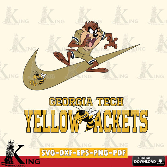 Georgia Tech Yellow Jackets Taz Football Nike SVG file, Cut file  , Digital Download , Instant Download, Taz svg, NCAA svg