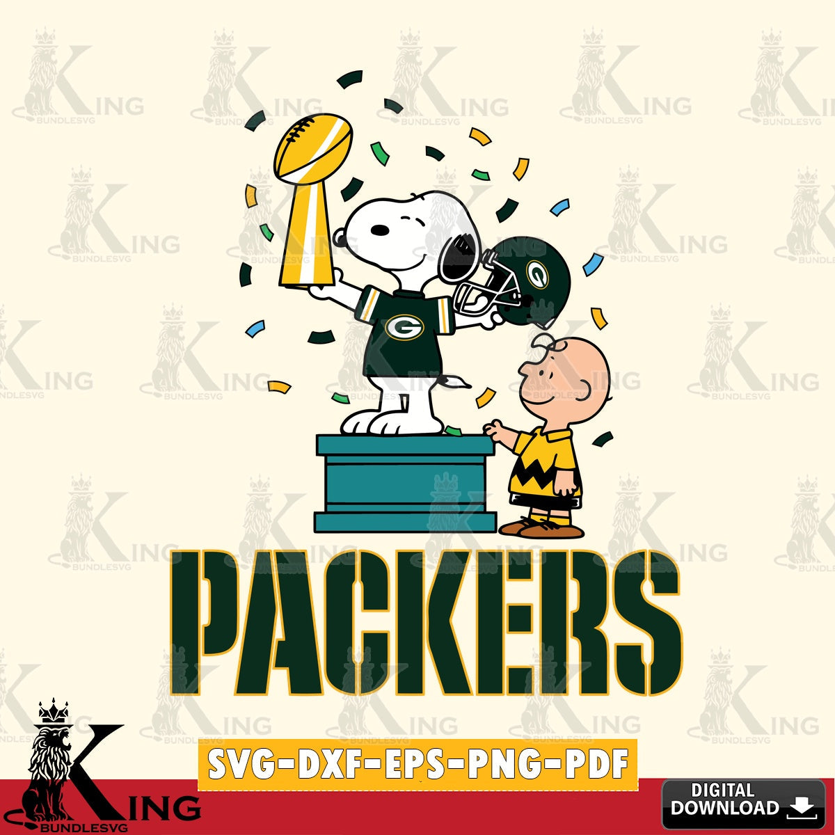 Green Bay Packers Peanuts Winner Cricut file , Cut file  , Digital Download , PDF File , Instant Download