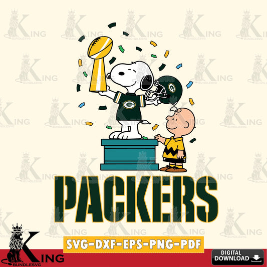 Green Bay Packers Peanuts Winner Cricut file , Cut file  , Digital Download , PDF File , Instant Download