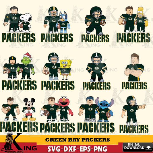 Green Bay Packers Roblox With Friends football NFL Bundle SVG file , Cricut, NFL  File cut , Digital Download , PDF File