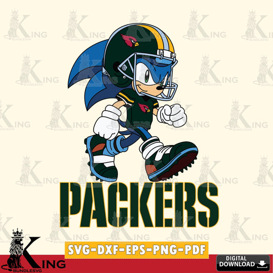 All-in-one bundle of Green Bay Packers Sonic Ready Football vector, versatile clip art for stickers, decals, and mugs