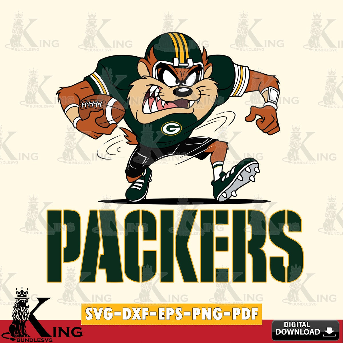 Green Bay Packers Taz Football Helmet Cut file  , Digital Download , Instant Download, Looney Tunes svg, Football svg