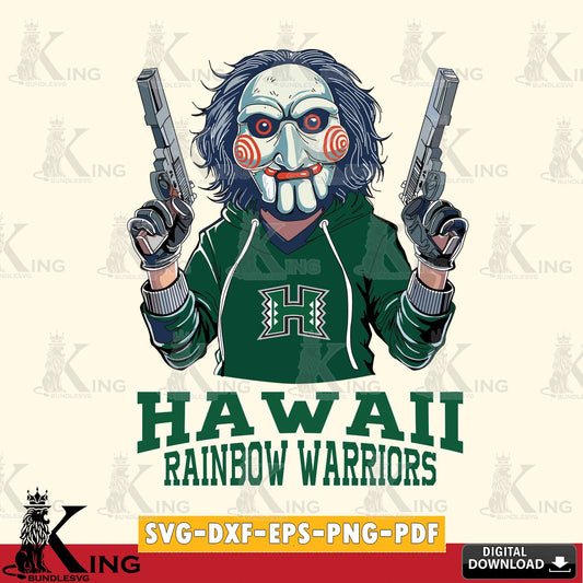 Creative design featuring Hawaii Rainbow Warriors Jigsaw Billy Football, PNG clipart for sublimation printing and graphic design