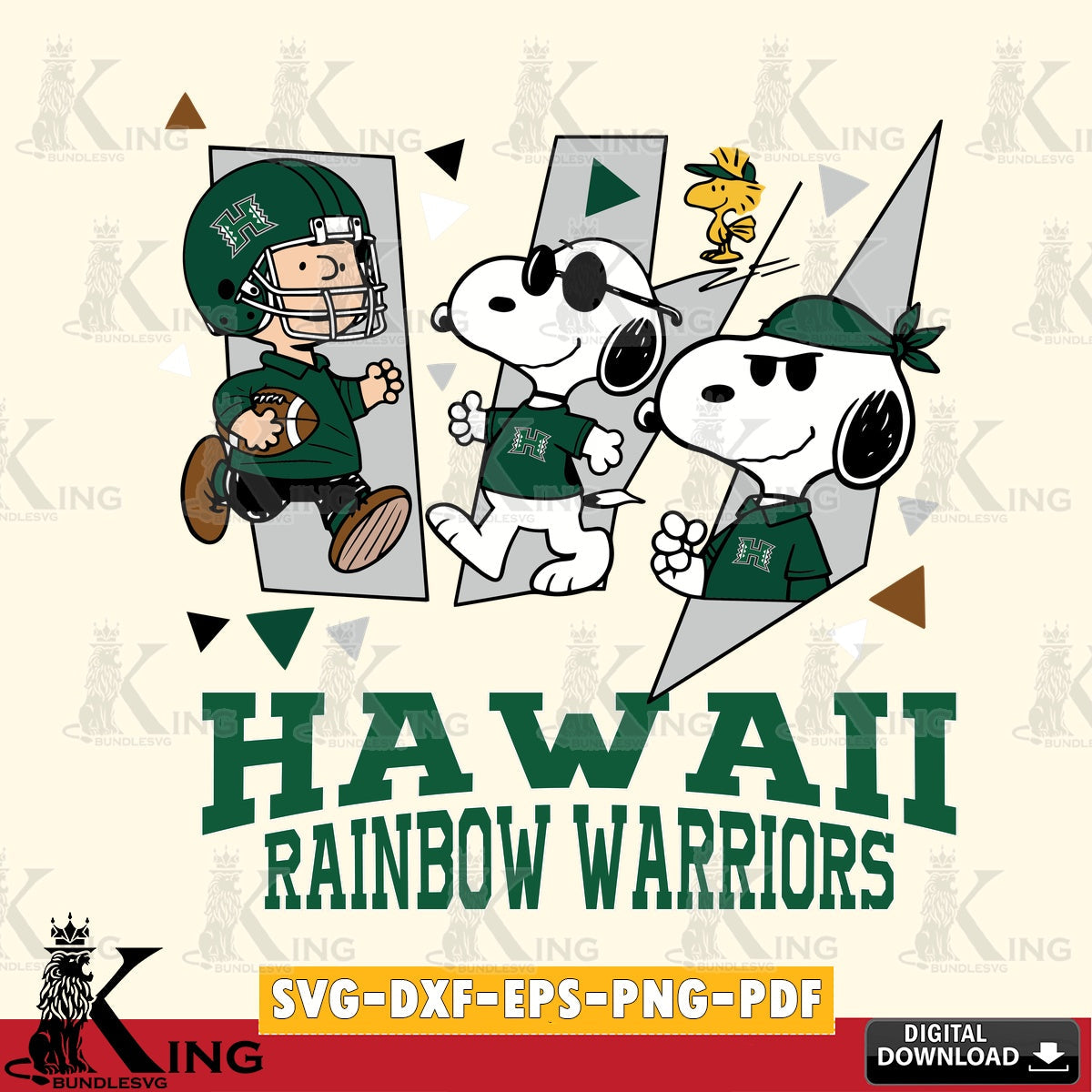 Hawaii Rainbow Warriors Peanuts Joe Cool SVG, Cricut, Cut file  , Digital Download , Instant Download, Peanuts svg, NCAA svg, Football svg, Sport svg
