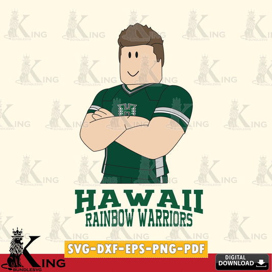 Hawaii Rainbow Warriors Roblox Football SVG file , NCAA Cricut,  File cut , Digital Download , PDF File