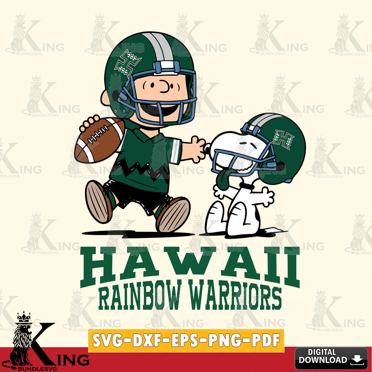 Hawaii Rainbow Warriors Snoopy and Peanut Fun SVG, Cricut, Cut file  , Digital Download , Instant Download, Peanuts svg, NCAA svg, Football svg, Sport svg