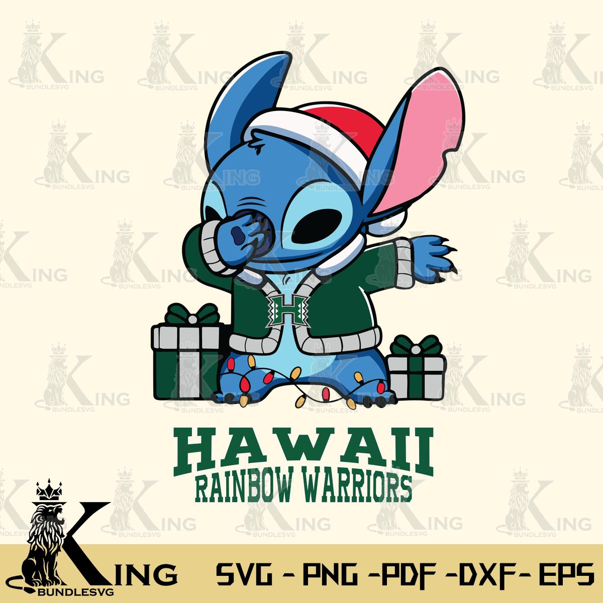 Hawaii Rainbow Warriors Stitch Merry Christmas Svg Eps Dxf Png File, Digital Download