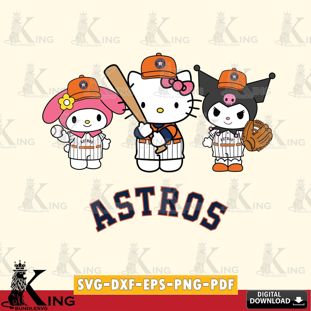 Hand-drawn style art of Houston Astros Kawaii baseball team, high-quality vector for DIY scrapbooking and home decor