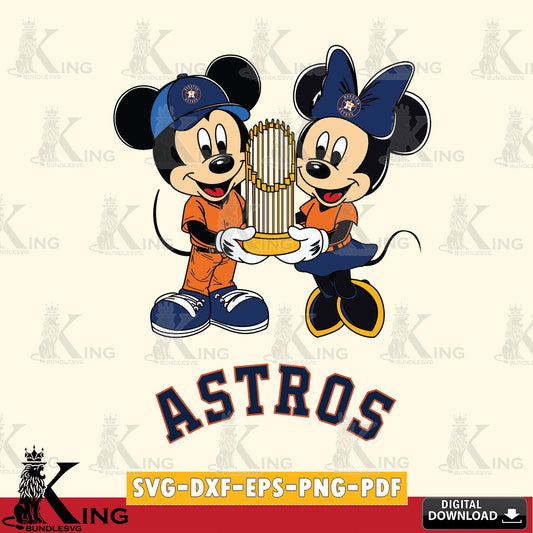 Houston Astros Mickey Minnie Mouse Champions SVG file , For Cricut,  File cut , Digital Download , PDF File, Cut Files