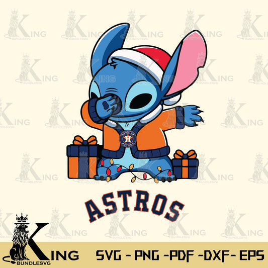 Houston Astros Stitch Merry Christmas Svg Eps Dxf Png File, Digital Download