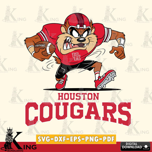 Houston Cougars Taz Football Helmet SVG file, Cut file  , Digital Download , Instant Download, Taz svg, NCAA svg