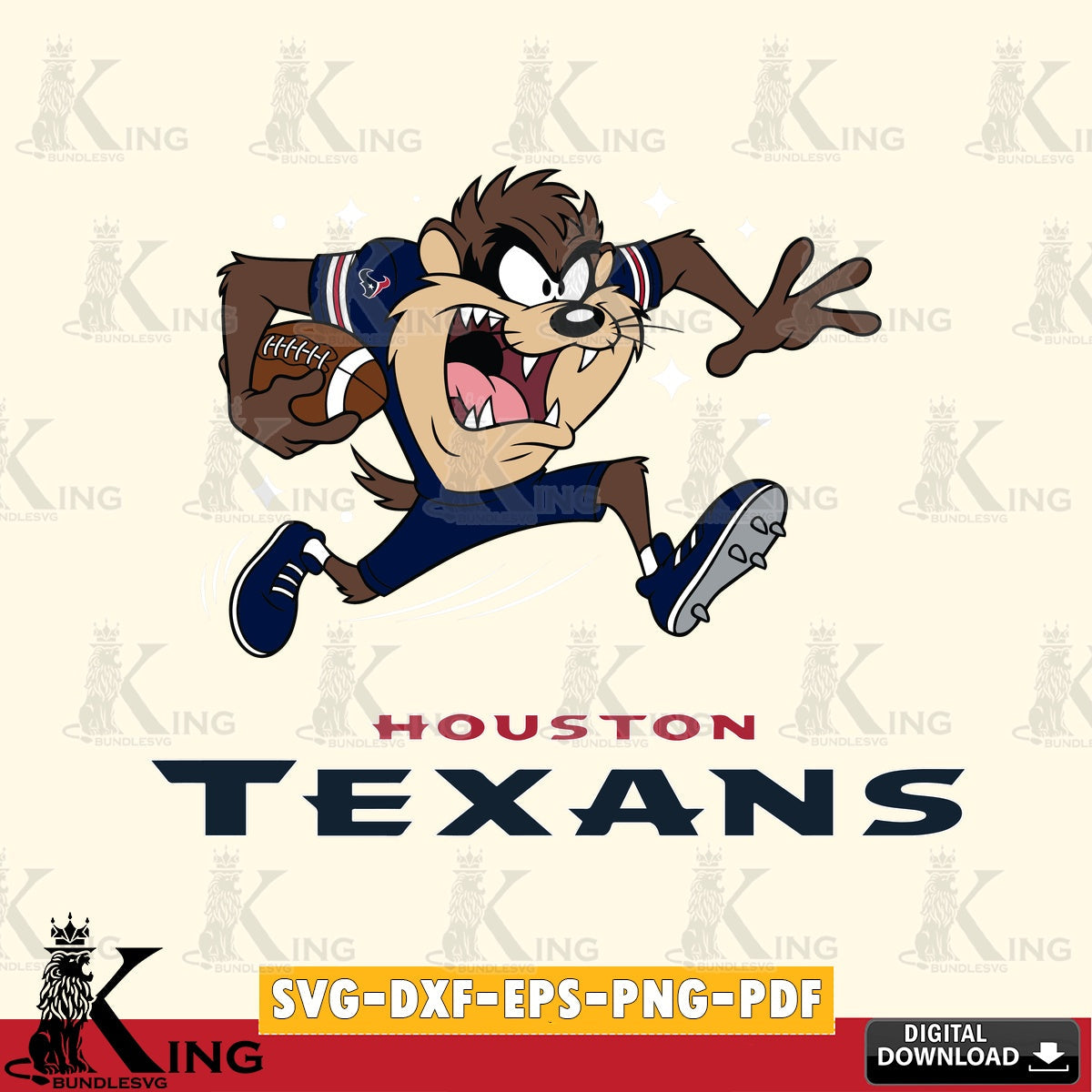 Houston Texans Angry Taz Football Cut file  , Digital Download , Instant Download, Looney Tunes svg, Football svg