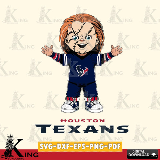 Stylish representation of Houston Texans Chucky Football, a cut file ideal for vinyl projects and T-shirt printing