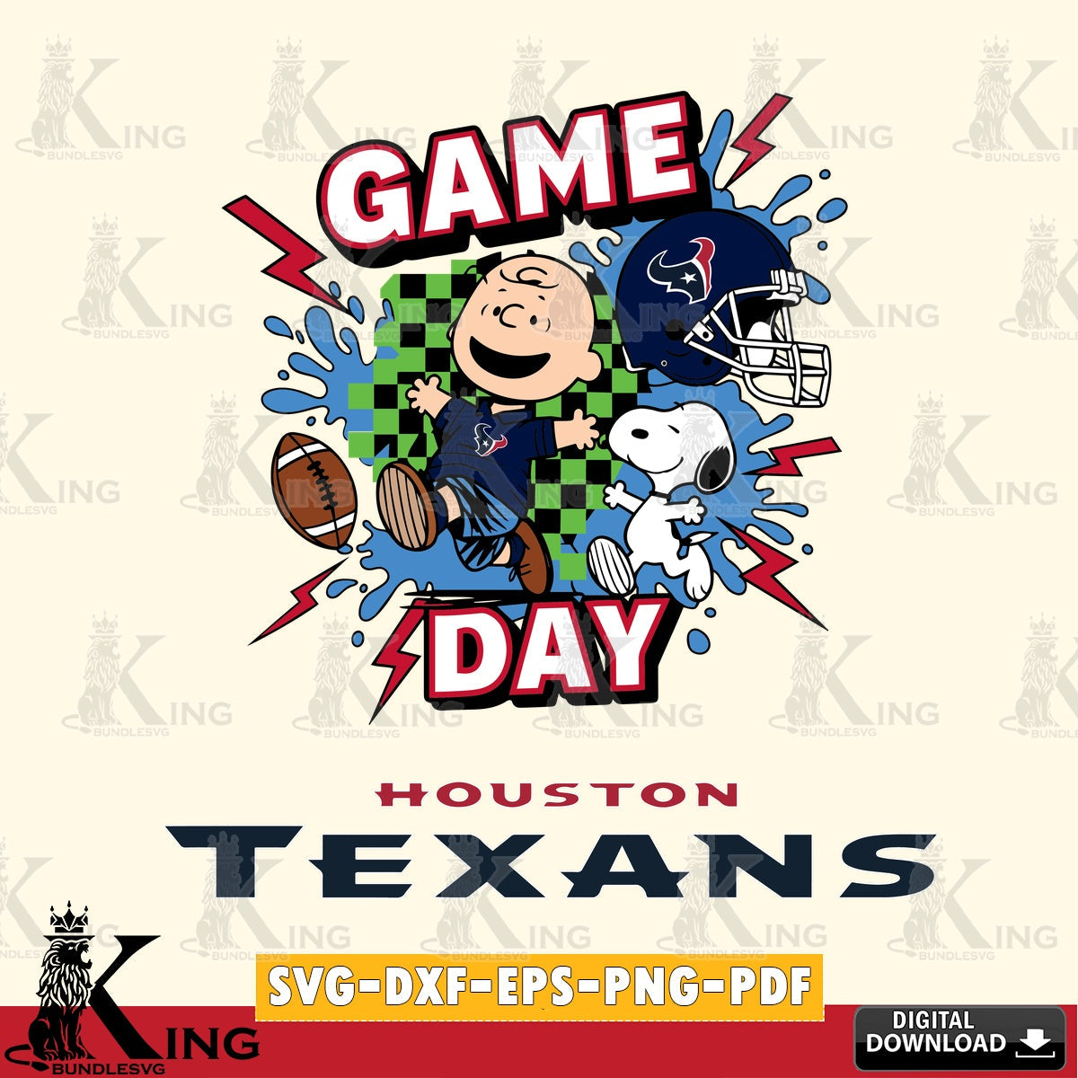 Houston Texans Game Day Peanuts Cricut file , Cut file  , Digital Download , PDF File , Instant Download