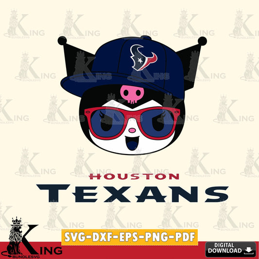 Houston Texans Kuromi Football Cool SVG file, Cricut, Cut file  , Digital Download , Instant Download, Sanrio svg, Clipart