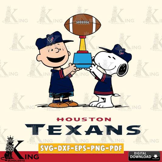 Houston Texans Peanuts Football Trophy Cricut file , Cut file  , Digital Download , PDF File , Instant Download