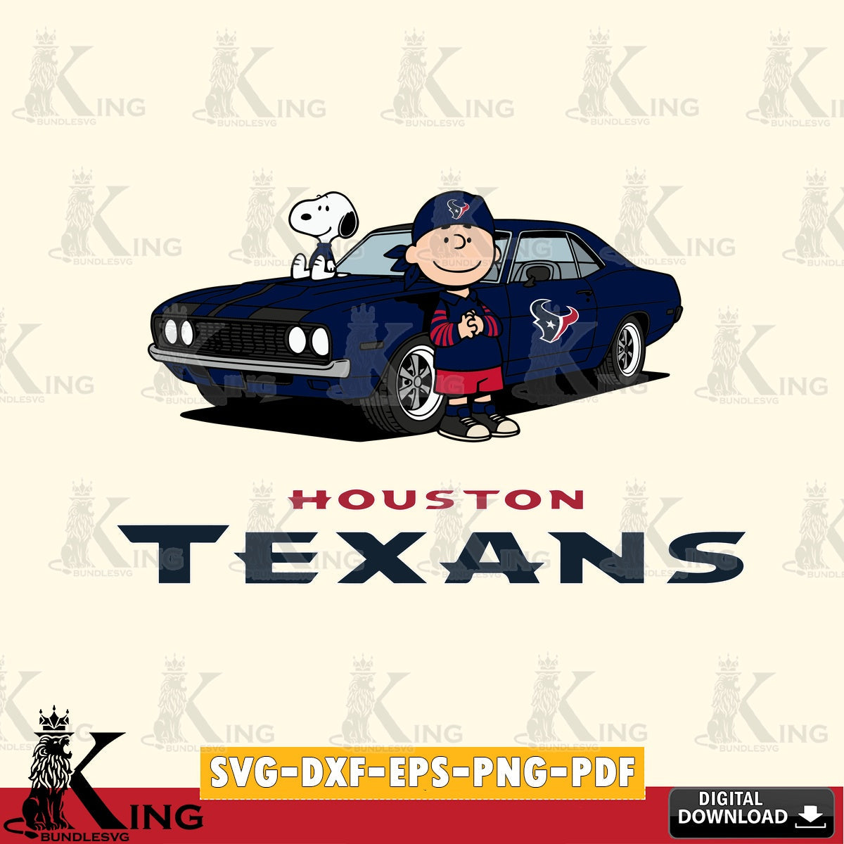 Houston Texans Peanuts Muscle Car Cricut file , Cut file  , Digital Download , PDF File , Instant Download