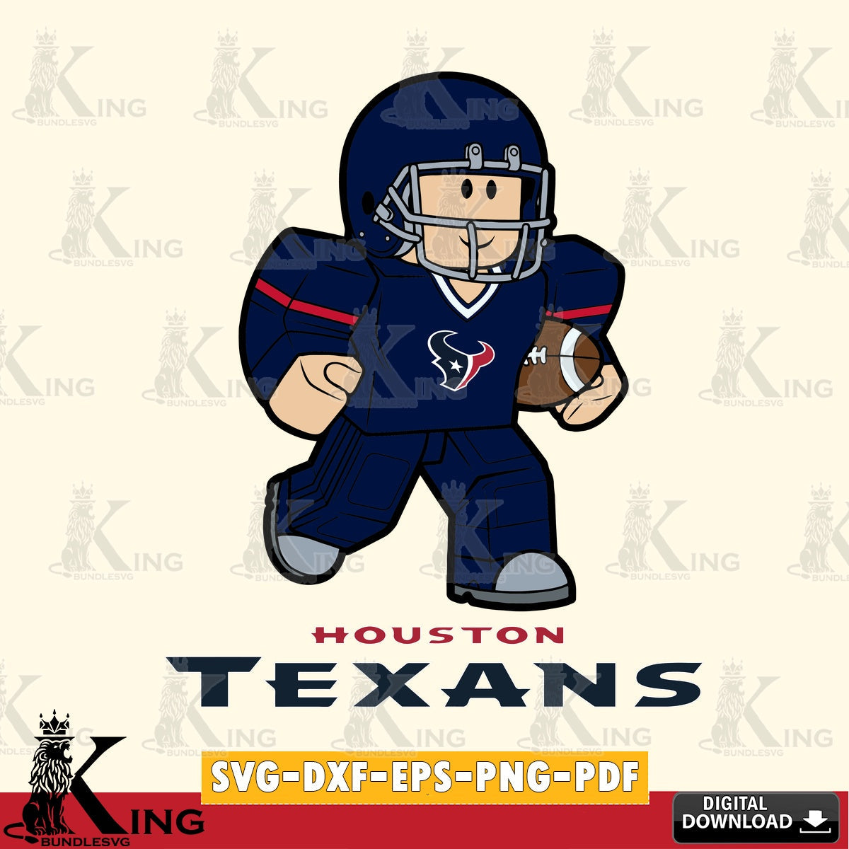 Houston Texans Roblox Player Rugby SVG file , Cricut, NFL  File cut , Digital Download , PDF File