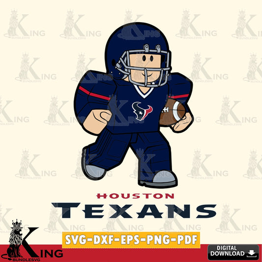 Houston Texans Roblox Player Rugby SVG file , Cricut, NFL  File cut , Digital Download , PDF File