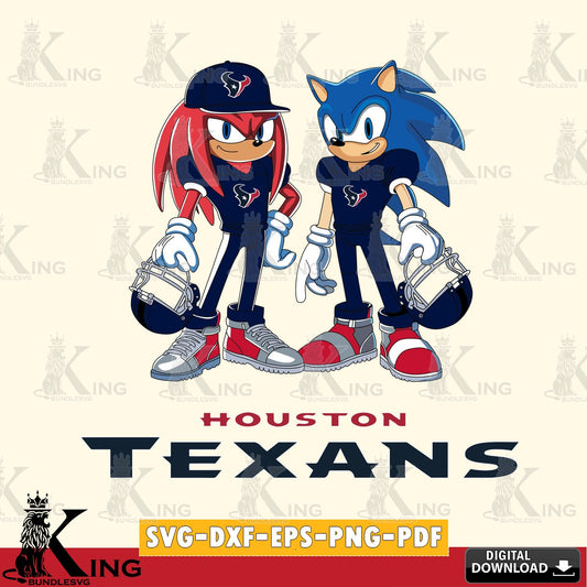 Houston Texans Sonic And Knuckles Player Football SVG file, Vector , Digital Download , PDF File , Instant Download