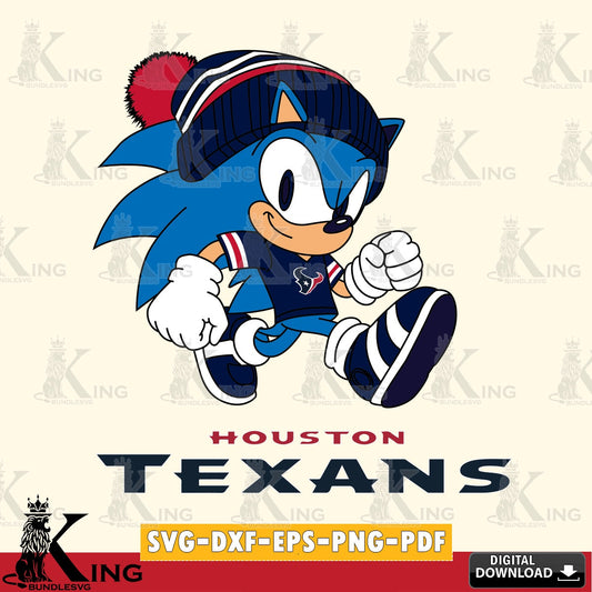 Custom design featuring Houston Texans Sonic Football, high-quality vector for DIY scrapbooking and home decor